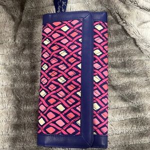 Vera Bradley Katalina Pink Diamonds Tri Fold Wallet